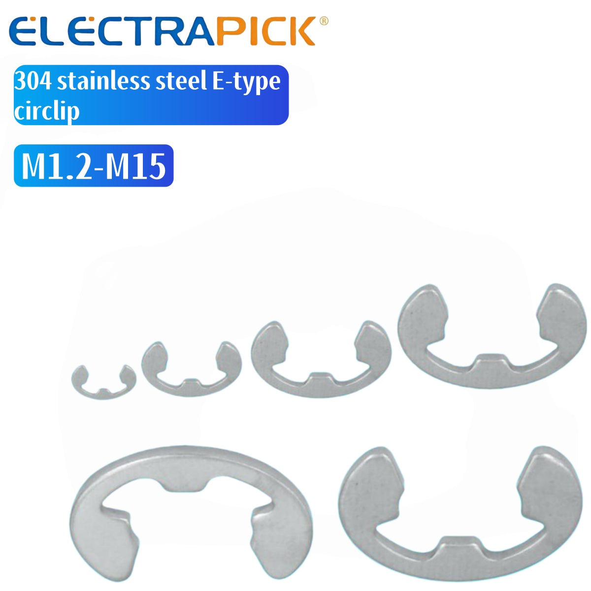 ELECTRAPICK 304 stainless steel E-type circlip