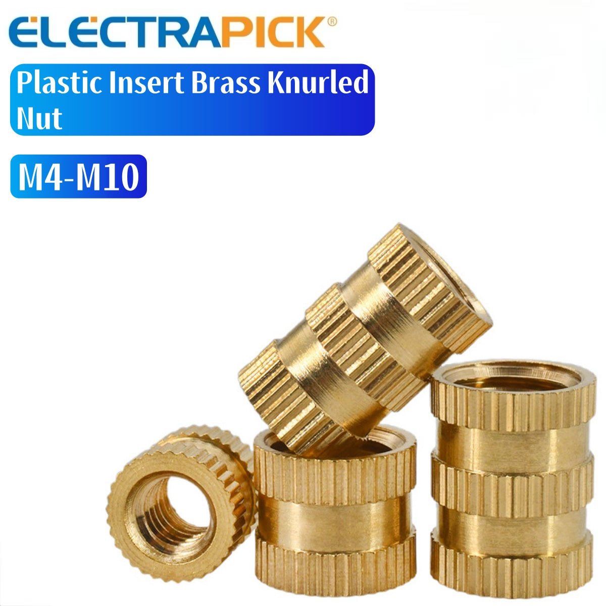 ELECTRAPICK Plastic Insert Brass Knurled Nut