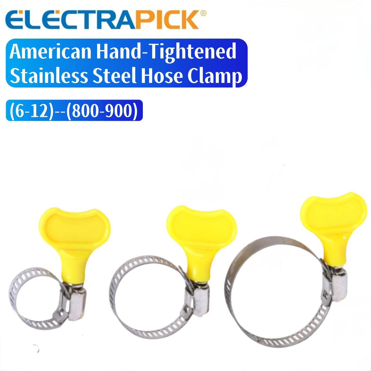 ELECTRAPICK American Hand-Tightened Stainless Steel Hose Clamp