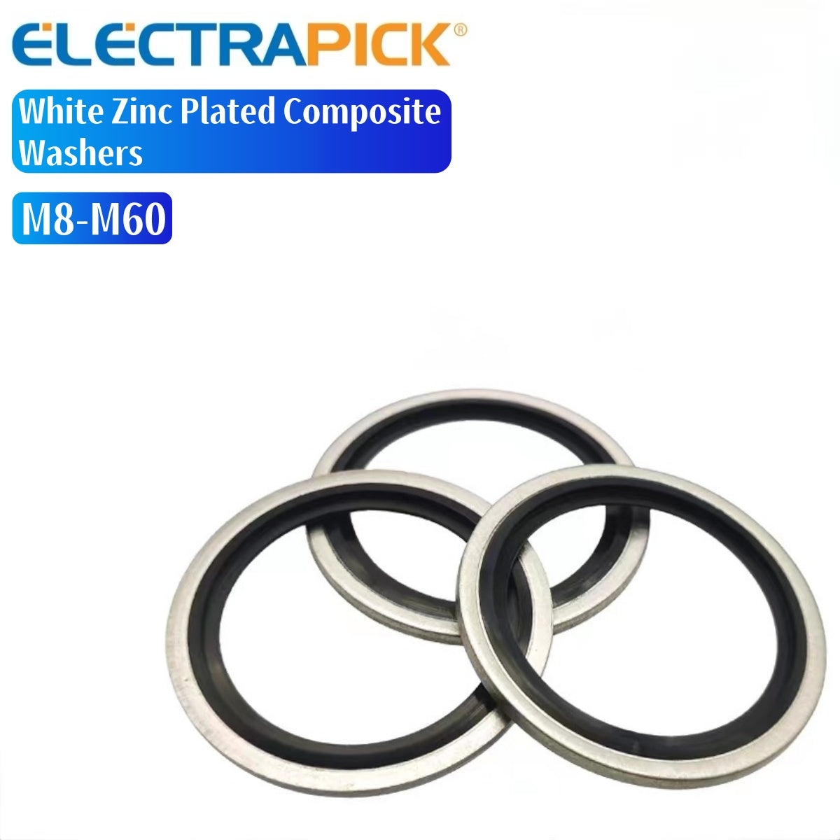 ELECTRAPICK White Zinc Plated Composite Washers