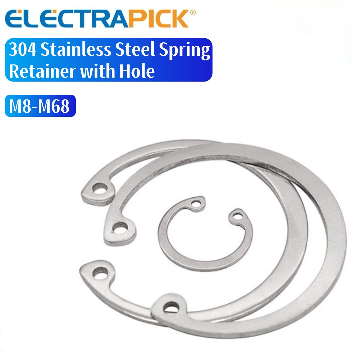 ELECTRAPICK 304 Stainless Steel Spring Retainer with Hole