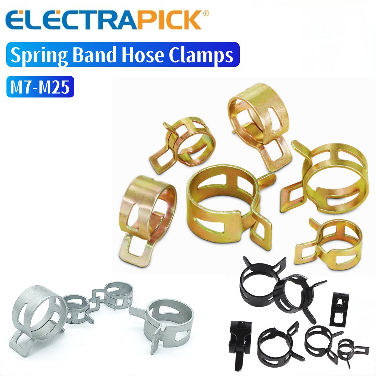 ELECTRAPICK Spring Band Hose Clamps