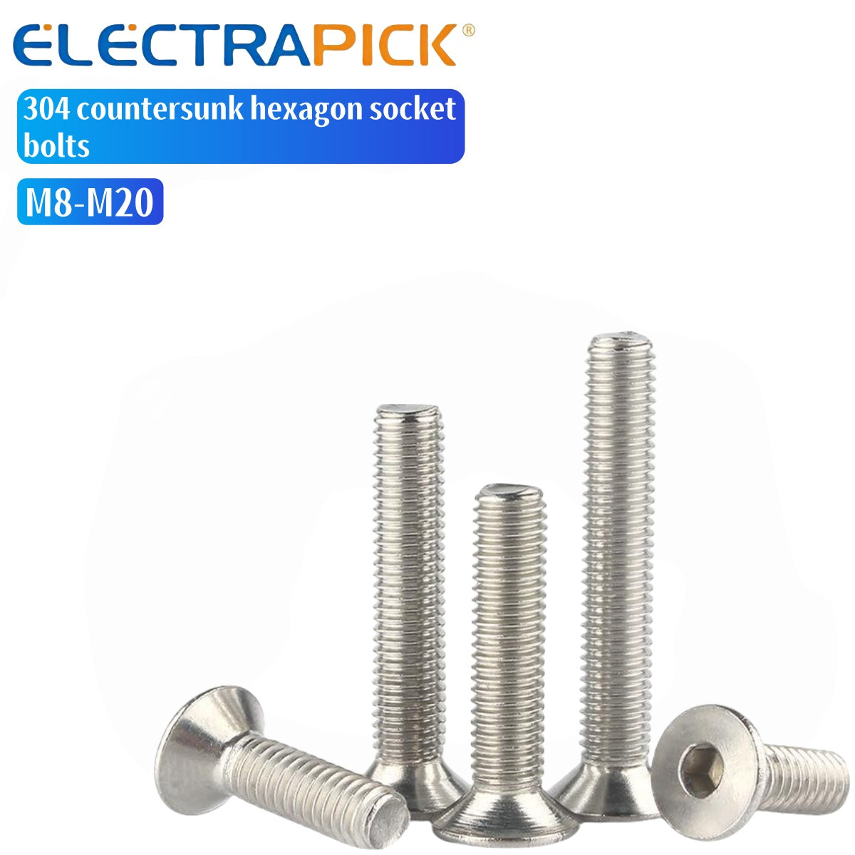 ELECTRAPICK 304 Countersunk hexagon socket bolts M8-M20