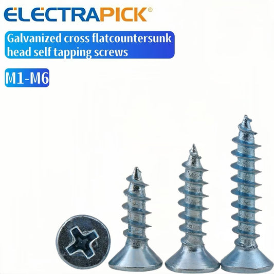 ELECTRAPICK Galvanized cross flatcounersunk head self tapping screws