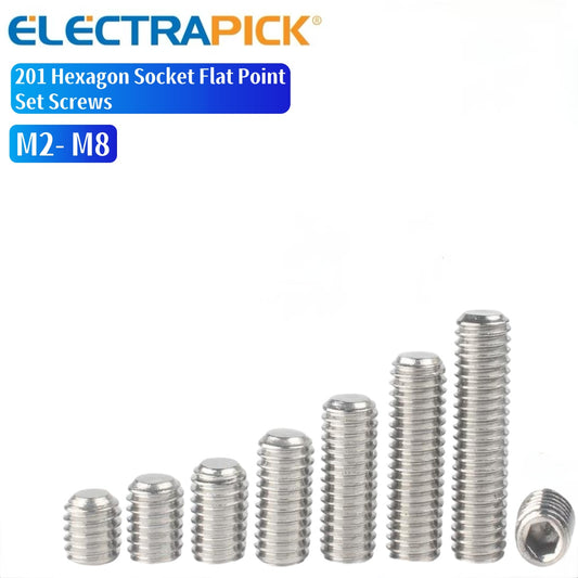 ELECTRAPICK 201 Hexagon Socket Flat Point Set Screws