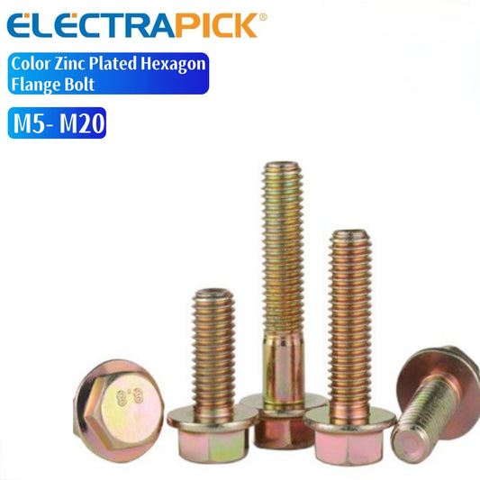 ELECTRAPICK Color Zinc Plated Hexagon Flange Bolt