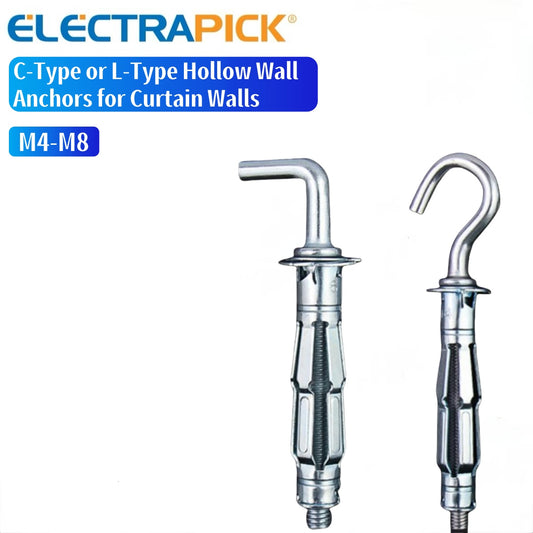 ELECTRAPICK C-Type or L-Type Hollow Wall Anchors for Curtain Walls