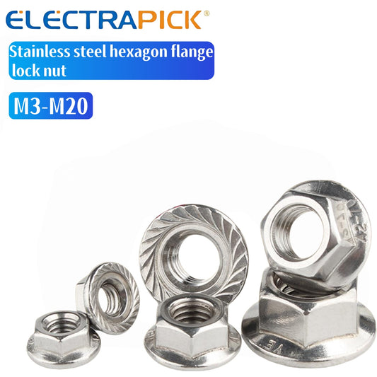 ELECTRAPICK Stainless steel hexagon flange lock nut