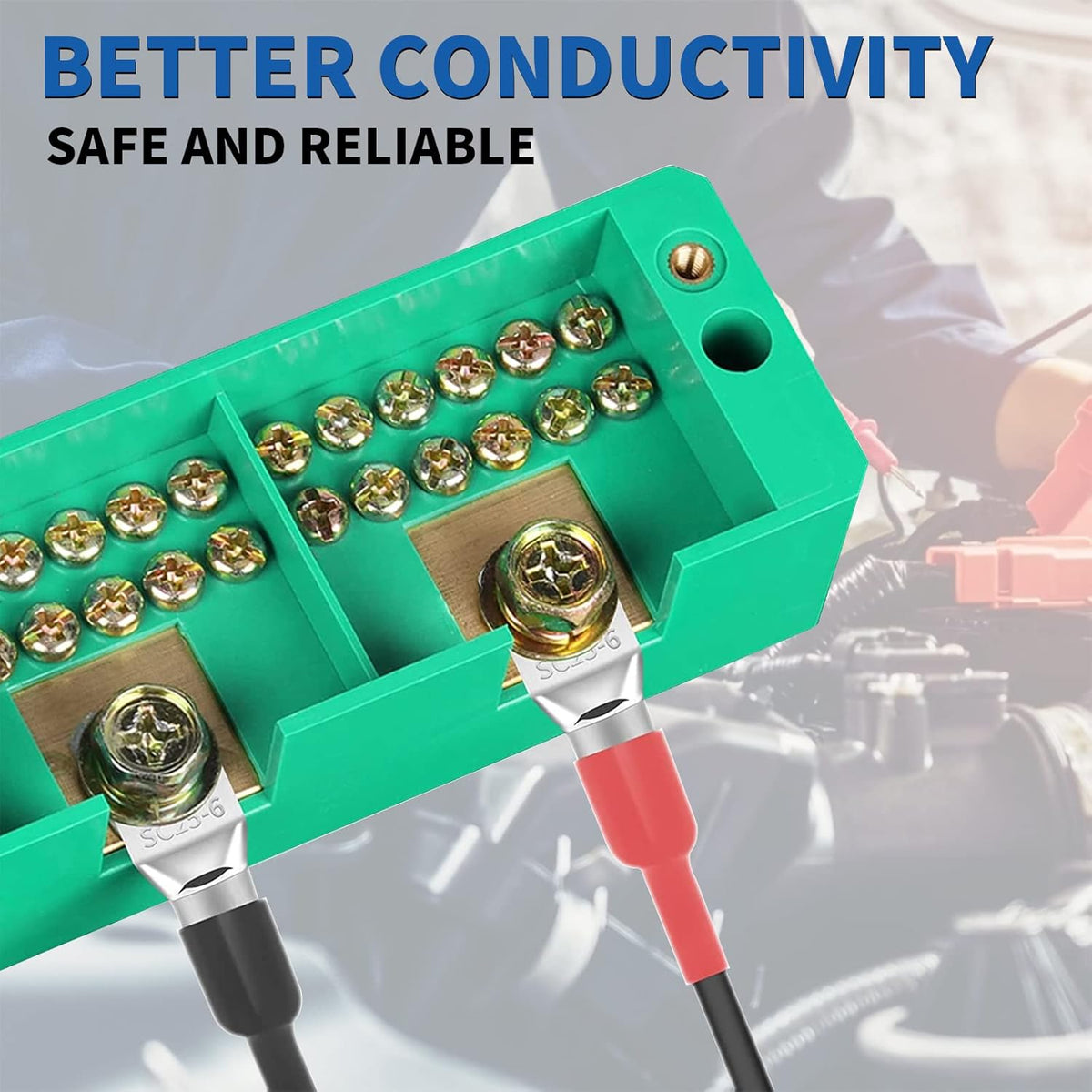Copper Terminal Module electrapick 60PCS Bolt Hole Tinned Copper Terminals Set-Wire terminal ...